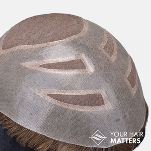 BACK SHOT OF MONO LACE FRONT HAIR SYSTEM | MENS HAIR SYSTEM | MENS MONO HAIR SYSTEM | MONOFILAMENT HAIR SYSTEM | MALE PATTERN BALDNESS | FINE MONO AND SKIN BASE | YOUR HAIR MATTERS